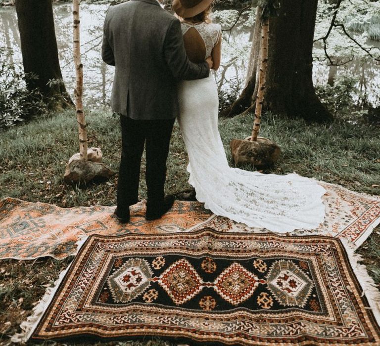 Boho style wedding dress