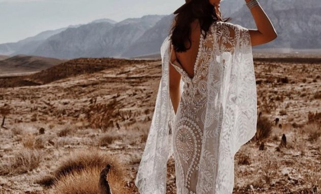 Boho style wedding dress